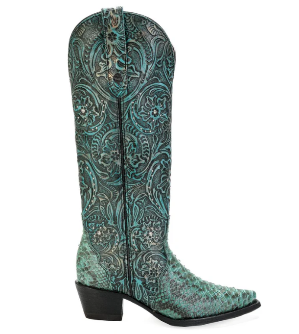 Botas Pithon Turquesa