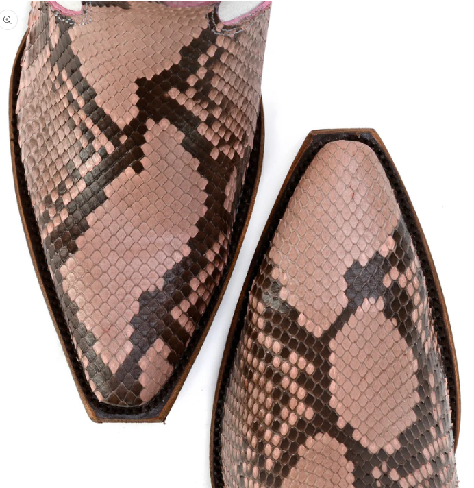 Botas Pithon Rosa Blanco