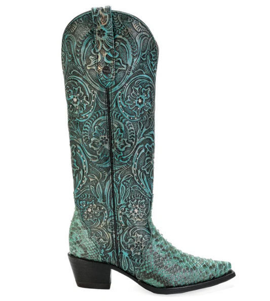 Botas Pithon Turquesa